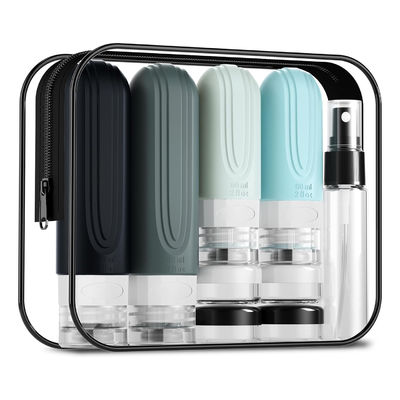 Eco-Friendly Silicone Travel Bottle Set with Wide Mouth Design and Customizable Options for Leak-Proof Travel