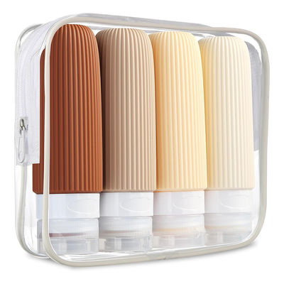 Food Grade Silicone Travel Bottle Set - Foldable and Portable Refillable Travel Toiletry Containers