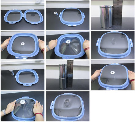 Square Silicone Food Tray BPA Free Reusable Stackable for Kitchen Vegetable Storage