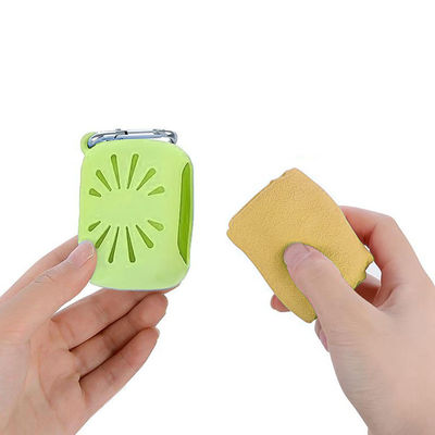 Silicone Case Quick Drying Microfiber Sports Towel Portable for Outdoor Travel