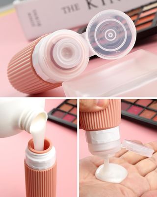Portable Squeeze Silicone Travel Toiletry Bottles Kit 8 Pack BPA Free