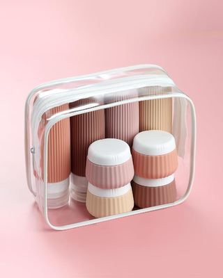 Portable Squeeze Silicone Travel Toiletry Bottles Kit 8 Pack BPA Free