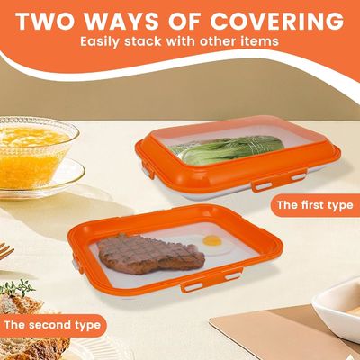 Stackable Food Preservation Tray BPA Free Reusable Rectangular Shape