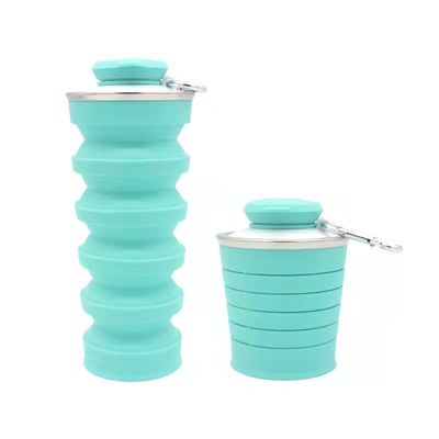 Food Grade Silicone Foldable Water Bottles Collapsible 500ml