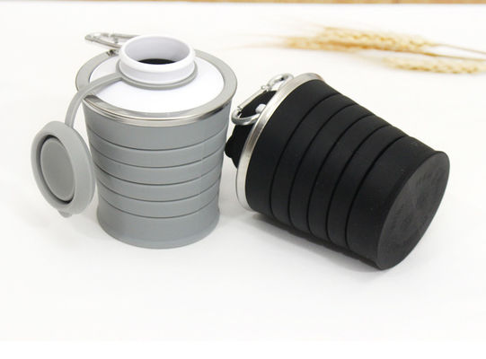 500ml Folding Silicone Bottle With Full Color / Silkscreen Printing Logo
