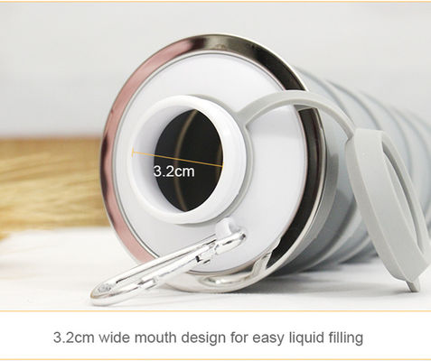 Food Grade Silicone Foldable Water Bottles Collapsible 500ml