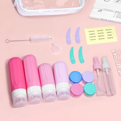 Cosmetic Shampoo Silicone Travel Toiletry Bottles Kit 16 Pack TSA Approved