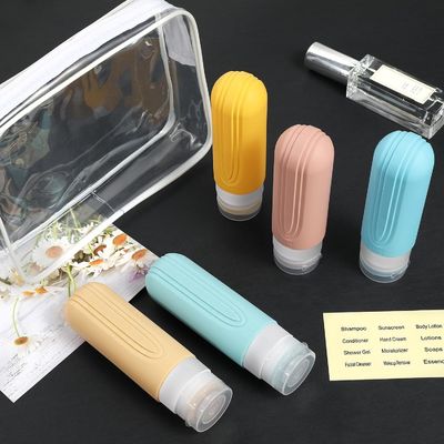 3oz Leak Proof Silicone Travel Bottle Set for Toieltries