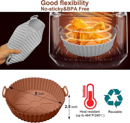 OEM Customized Silicone Air Fryer Liner Reusable 8 Inch
