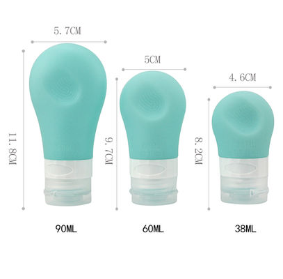 Leak Proof Silicone Cosmetic Bottles Travel Kit 90ML 60ML TSA Approved