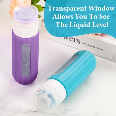 Silicone Travel Bottle Set 3oz/90ml With Clear Window