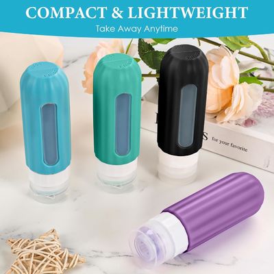 Silicone Travel Bottle Set 3oz/90ml With Clear Window