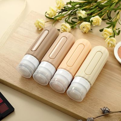 Compact Silicone Travel Toiletry Bottles Squeezable Bpa Free 3Oz