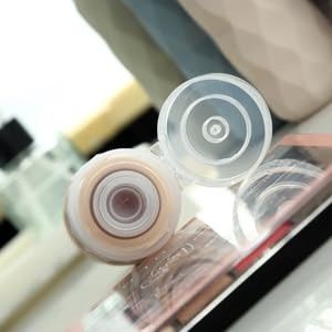 Rose Color Silicone Toiletries Travel Bottle Set Refillable 3oz