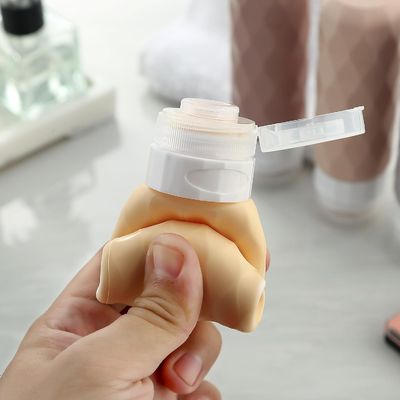 Rose Color Silicone Toiletries Travel Bottle Set Refillable 3oz
