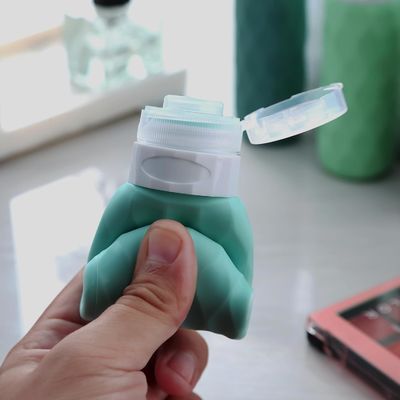 Mint Green Color Silicone Travel Bottle Set 90Ml For Toiletries