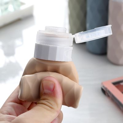 Refill Silicone Travel Shampoo Bottle Set Coffee Color Leak Proof 90 ml