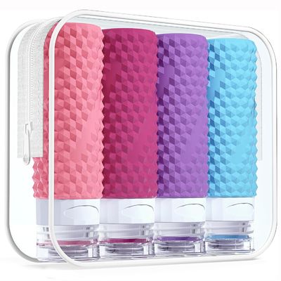 Wide Mouth Refillable Silicone Travel Bottle Set Leak Proof 90ml