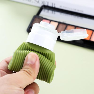 Forest Green Cosmetic Silicone Refillable Travel Bottles Set Leak Proof 90ml