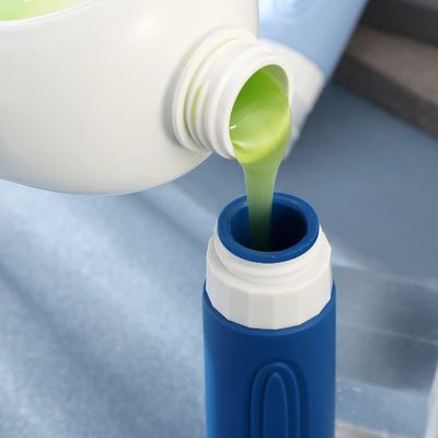 Toiletries Blue Leak Proof Silicone Travel Bottles Reusable 3oz
