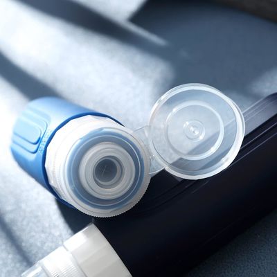 Toiletries Blue Leak Proof Silicone Travel Bottles Reusable 3oz