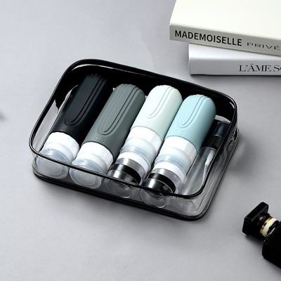 16 Pack Cosmetic Silicone Travel Bottle Set Gray Leak Proof Reusable