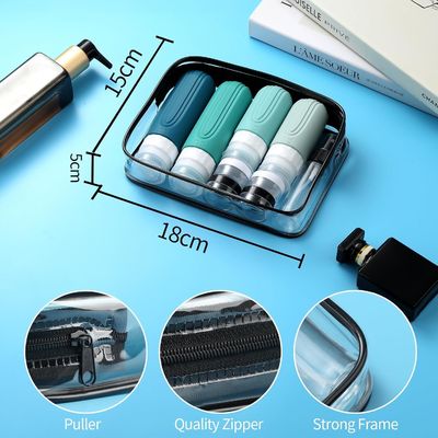 Toiletries Squeeze Silicone Cosmetic Tube Travel Size Refillable Leak Proof