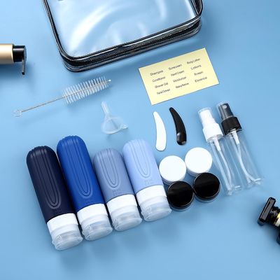 Squeeze Shampoo Lotion Silicone Travel Bottle Kits 16 Pack For Toiletries