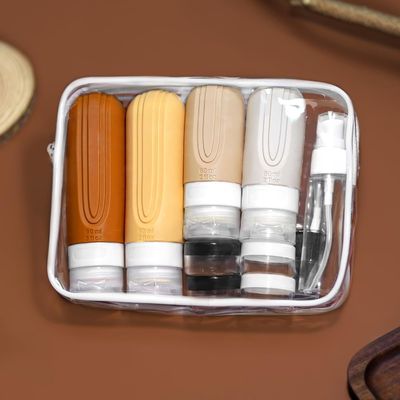 Refillable Toiletry Silicone Travel Bottle Set Leak Proof 18 Items