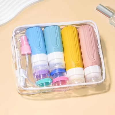 18 Items Silicone Squeeze Travel Bottles Set Leak Proof Customized