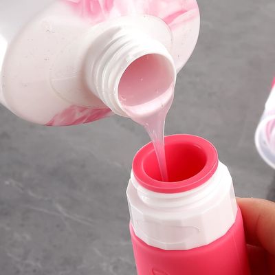 Red Color Refillable Silicone Travel Bottle Set 3Oz For Toiletries