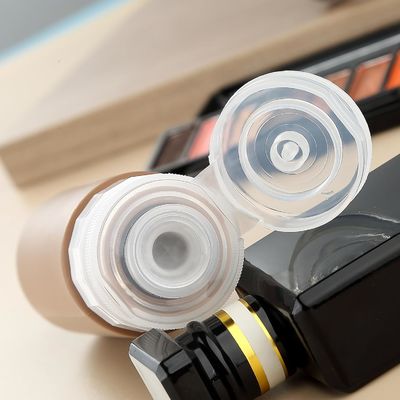 Wide Mouth Refillable Silicone Travel Bottle Kit Coffee Color 3oz/90ml