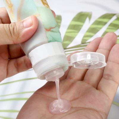Marble Color Soft Silicone Travel Bottle Set Leak Proof 90Ml