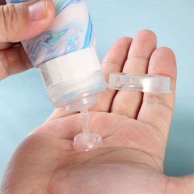 Titanium Blue Color Silicone Travel Toiletry Bottle Set Leak Proof 90Ml