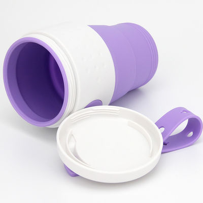 Folding Silicone Collapsible Coffee Cup Custom Logo Odorless 395ml