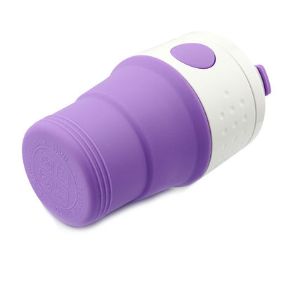 395ml Silicone Foldable Cup Collapsible Coffee Cup Reusable With Lid