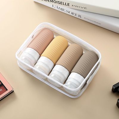 Apricot Silicone Travel Toiletry Bottles Refillable Leak Proof 2oz