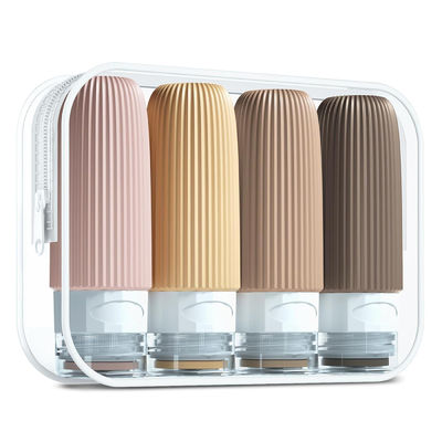 Apricot Silicone Travel Toiletry Bottles Refillable Leak Proof 2oz