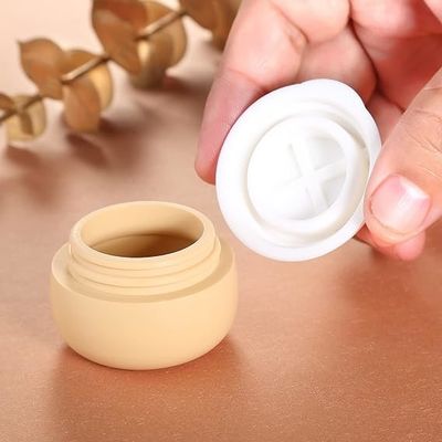 Round Apricot Gemice Silicone Cosmetic Container Leakproof 20ml