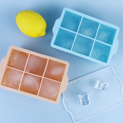 Custom Silicone Rectangular Ice Cube Tray Folding Leak Proof