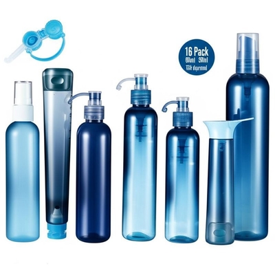 16-Piece Silicone Travel Bottle Set 90ml 60ml 30ml TSA-Approved