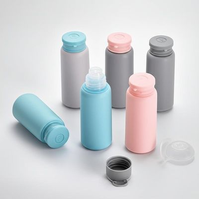 TSA-Approved Silicone Travel Bottle Set with Wide Mouth Design Compact and BPA-Free for Hassle-Free Travel