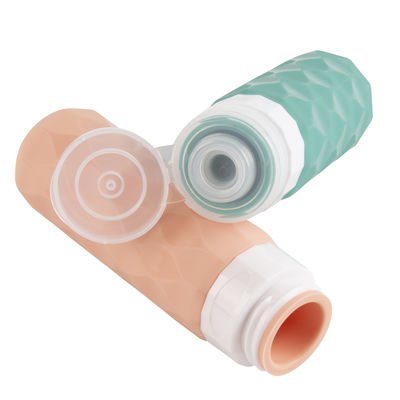 Compact Foldable Food Grade Silicone Travel Bottle Set - 90ml Leak Proof TSA Approved Toiletry Containers