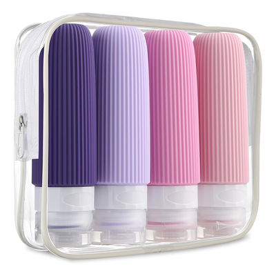 Customized Logo Silicone Travel Bottle with Compact Size and Multiple Colors for Refillable Toiletry Needs