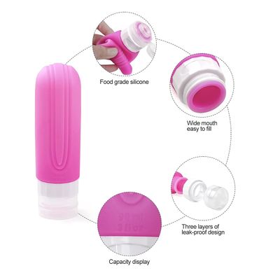 Compact Portable Silicone Travel Bottle with Food Grade Silicone and Leak Proof Design
