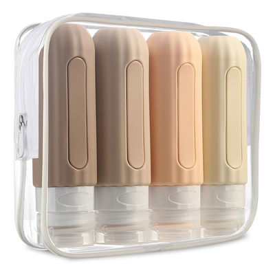 16 Pack TSA Approved Leak Proof Wide Mouth Design Silicone Travel Bottle Set with Refillable Toiletry Containers