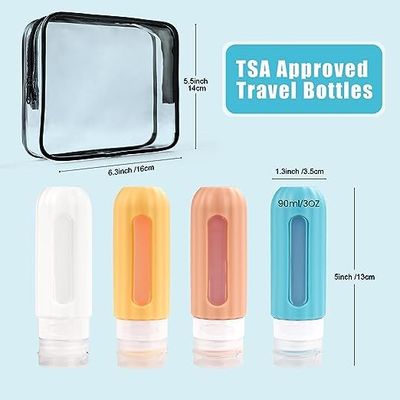 100ml Silicone Travel Bottle with Customizable Logo and Visual Window - Refillable Toiletry Container