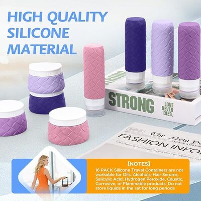 8 Pack Stackable Travel Refill Bottle Set, Leak Proof Travel Toiletry Bottles Set