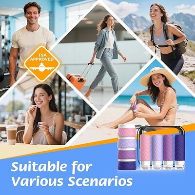 8 Pack Stackable Travel Refill Bottle Set, Leak Proof Travel Toiletry Bottles Set