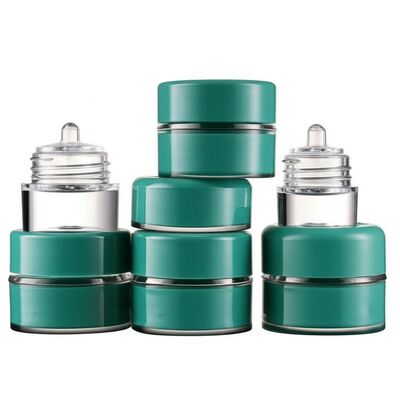 8-Piece Leak-Proof TSA-Approved Food Grade Silicone Travel Bottle Set with Stackable Jars